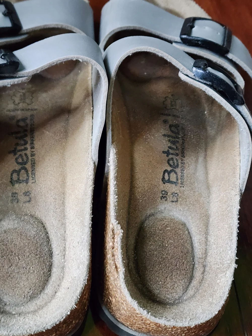 Birkenstock Betula Arizona Beige Birko-Flor Sandals EU 39 US Women's 8